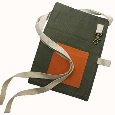 Storm Flowers Garden Moss Green Cotton Gardening Apron from B&Q