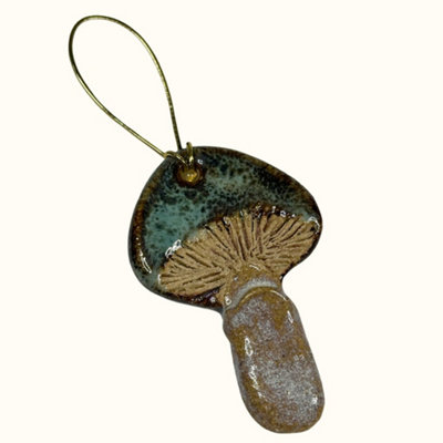 Storm Flowers Garden Round Green Mushroom Hanging Ceramic Decoration from B&Q