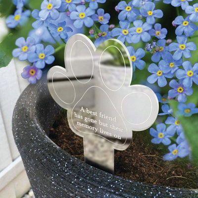 Oh So Precious Paw Print Memorial Garden Plant Marker & Forget Me Not Seeds from B&Q