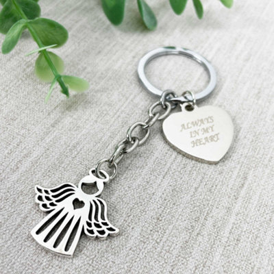 Oh So Precious Angel Charm Memorial Keyring Always In My Heart from B&Q