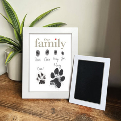 The Lovely Gift Group Ltd White Family Ink Prints Picture Frame Kit - Image 6