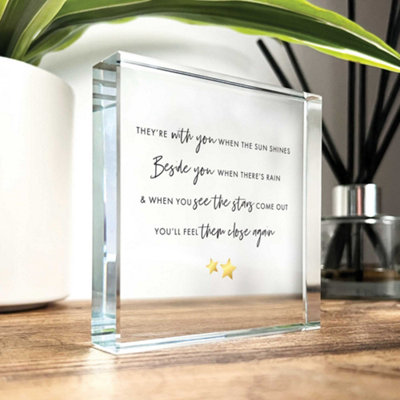 Oh So Precious Sympathy Memorial Glass Ornament Crystal Token from B&Q