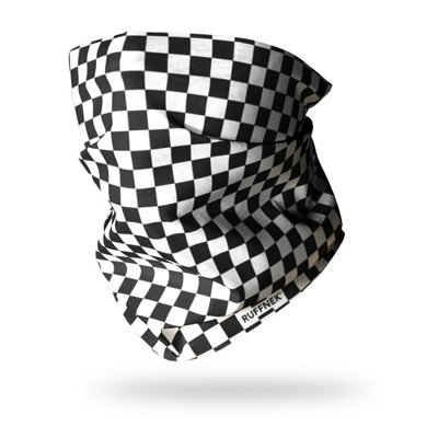 Ruffnek Black And White Chequerboard Biker Snood Chefs Bandana Multifunctional Neck Gaiter from B&Q