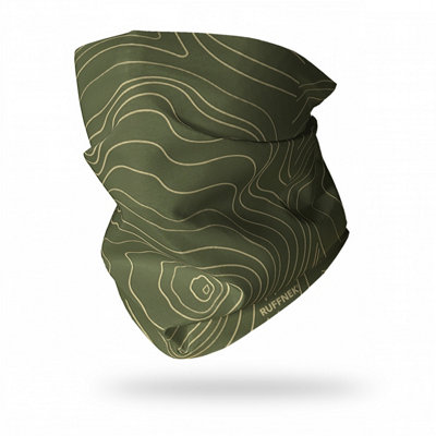 Ruffnek Mountain Contours Green Snood Multifunctional Neck Gaiter For HikingCamping And Travel from B&Q