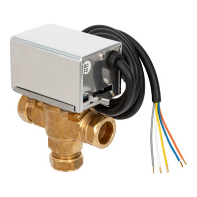 Trident Inline 22mm Central Heating 3 Port Mid-Position from B&Q