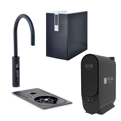 Modern Black Drink Station With Round Purifier Instant BoilingSparklingAnd Chilled Water Dispenser from B&Q