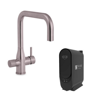 B&Q Tapure Premium & Durable Direct Flow Reverse Osmosis, Purifier, Alkaline Condor Square  Water Filter Bronze