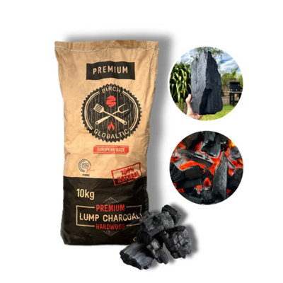  - Premium Hardwood Lumpwood Birch Restaurant Charcoal 10Kg
