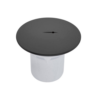 Sandy Beach Shower Waste Trap Cover ReplacementBlack (90mm Hole/115mm Cover) from B&Q