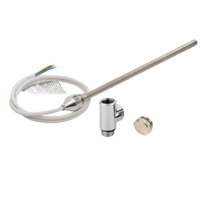 Valdern 250W Chrome Dual Fuel Electric Heating Element Kit For Bathroom Towel Rails & Radiators from B&Q