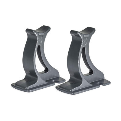 B&Q -  Pair Of Anthracite Grey Column Radiator Feet Mounting Floor Support For Traditional Cast Iron Radiators