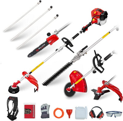 Bu-Ko 52Cc Long Reach Petrol Multi Functional Garden Tool: StrimmerHedge TrimmerPruner Chainsaw3X 1M Extension Pole from B&Q