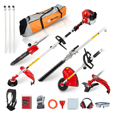Bu-Ko 52Cc Long Reach Petrol Multi Functional Garden Tool Including: StrimmerHedge Trimmer3X 1M Extension Poles And Tool Bag from B&Q