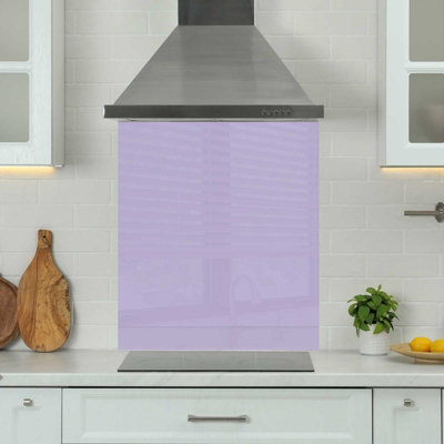 Choose Your Print Premium 70 X 75Cm Purple 6mm Glass Toughened Kitchen SplashbackHeat Resistant Polished Edges from B&Q
