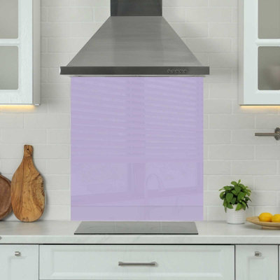Choose Your Print Premium 90 X 75Cm Purple 6mm Glass Toughened Kitchen SplashbackHeat Resistant Polished Edges from B&Q