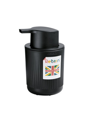 ReBorn® Reborn Recycled Soap DispenserGraphite Black Bathroom Soap PumpRefillable With 250Ml CapacityMade In The Uk from B&Q