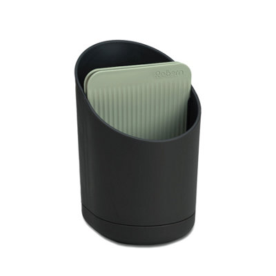 ReBorn® Reborn Recycled Cutlery DrainerCharcoal Grey & Sage Green Kitchen Utensil CaddyTiered DesignMade In The Uk from B&Q