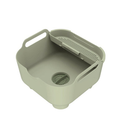 ReBorn® Reborn Recycled Washing Up Bowl ProSage Green Kitchen Dish Wash & Drain9 Litres CapacityMade In The Uk from B&Q