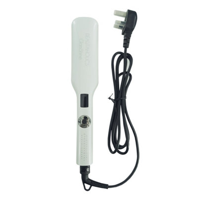 Beautaholics Glamshine White Sparkle Wide Plate  Variable Temperature Hair Straighteners