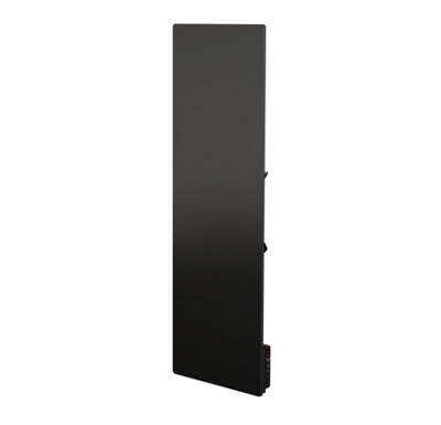Rose Heaters Lavender Glass Infrared Heater VerticalBlackSmart Wifi Control400W from B&Q