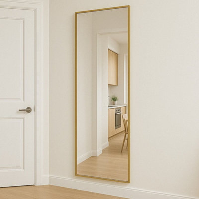 Jōbū Jobu HomeTakaraFull Length Leaner Gold Metal Rectangle Mirror180Cm X 60Cm from B&Q