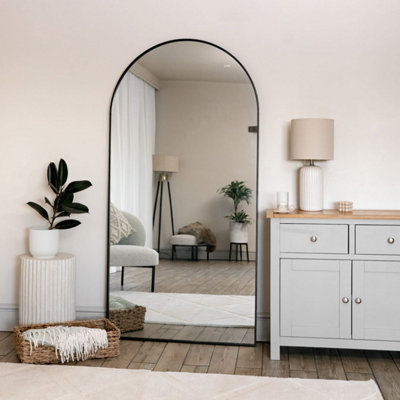 Jōbū Jobu HomeAkikoFull Length Black Metal Arched Mirror180Cm X 90Cm from B&Q