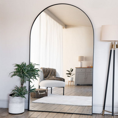 Jōbū Jobu HomeAkikoFull Length Black Metal Arched Mirror200Cm X 120Cm from B&Q