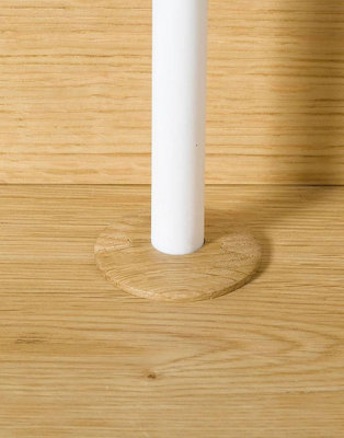 B&Q -  Lacquered Solid Wooden Oak Radiator Pipe Collar Rose Cover For 15mm PipesPack Of 4
