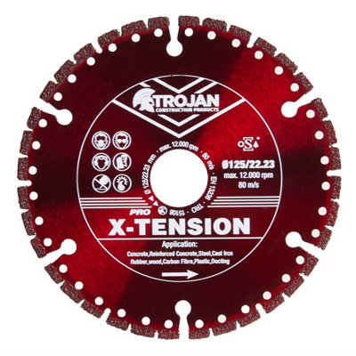 Trojan Construction Products Trojan Pro X-Tension Diamond Blades 125mm/5" X 22.23 from B&Q