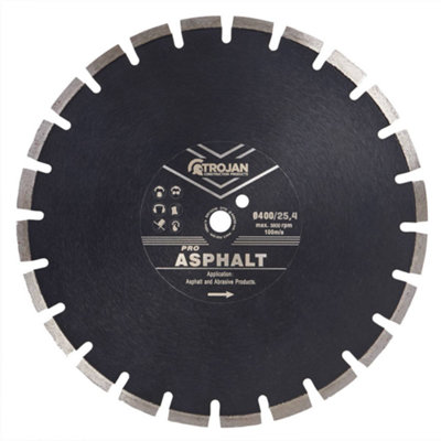 Trojan Construction Products Trojan Pro Asphalt Diamond Blade 400mm/16" X 25.4 from B&Q