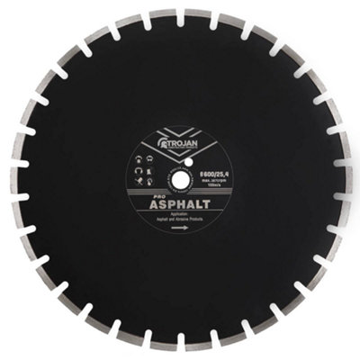 Trojan Construction Products Trojan Pro Asphalt Diamond Blade 600mm/24" X 25.4 from B&Q