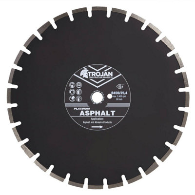 Trojan Construction Products Trojan Platinum Asphalt Diamond Blade 450mm/16" X 25.4 from B&Q