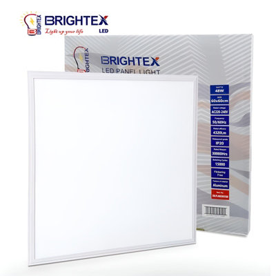 Brightex Led Panel Light 600X600mm 48W 4320Lm Recessed/suspended Ceiling Tile Cool White Office Light from B&Q