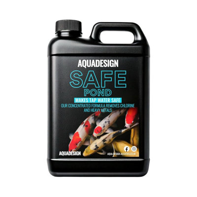  - Aquadesign Pond Safe 2500 Ml Tap Water Conditioner Dechlorinator Chlorine Remover Treats 62,500 Litres