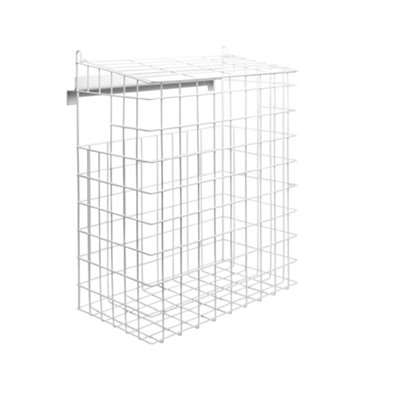 Magna Retail Letterbox Cage Indoor Mail Catcher No Screws Or Fixings Required White Iron Post Box Holder Iron Letter Box Catcher from B&Q