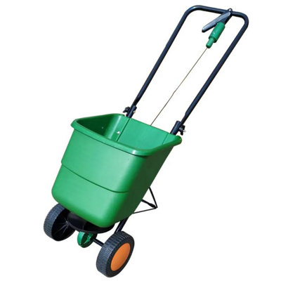 Magna Retail Push Trolley Rotary Lawn Seed Spreader 12L On Wheels Grass Seed Spreader Lawn Fertiliser Grass Feed Trolley For Garden from B&Q
