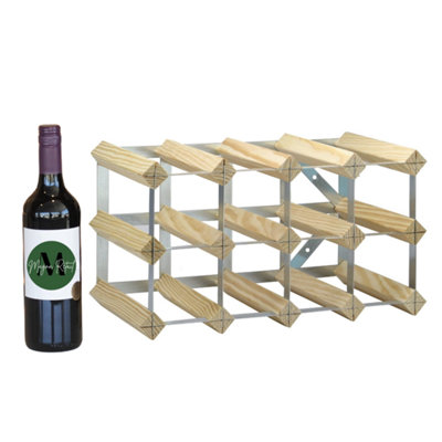 Wine Rack Holds 10-12 Bottles Free Standing Spirit & Champagne Bottle Holder - Image 2