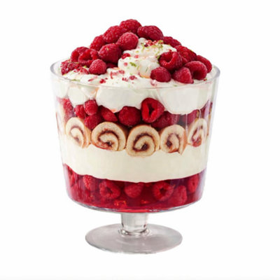 Magna Retail Footed Glass Trifle Bowl 3 Litre Large Gateaux Dessert Dish Stem Glass Serving Dish For DessertsSalads Or Fruit from B&Q