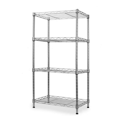 Magna Retail Metal Shelving Unit 4-Tier KitchenBathroomShed & Garage Storage Unit Free Standing Shelf Organiser Storage Shelves from B&Q