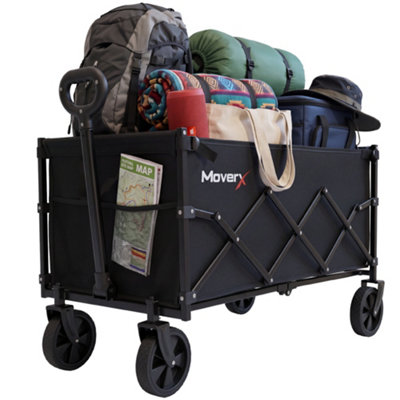 B&Q -  Folding Camping Trolley / Festival Wagon 150L / 150KgBlack Alloy Steel