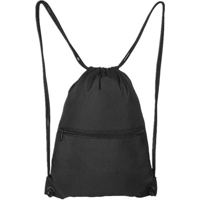  - 5 Pack Black Unisex Drawstring Bag Gym Sack Backpack Bag For Sports Travel