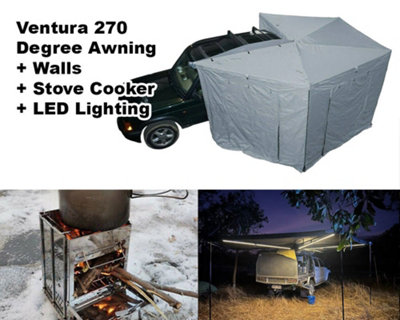 Ventura Roof Tents Ventura 270 Degree Awning + Walls + Led Lights + Cooker from B&Q