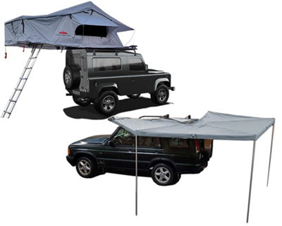 Ventura Roof Tents Extended Ventura Deluxe 1.4 Roof Top Tent + 270 Awning from B&Q