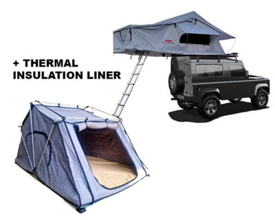 Ventura Roof Tents Extended Ventura Deluxe 1.4 Roof Top Tent + Thermal Liner from B&Q
