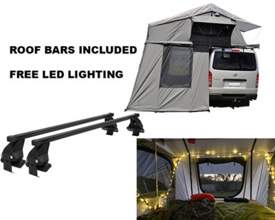 Ventura Roof Tents Extended Ventura Deluxe 1.4 Roof Top Tent + Annex + Roof Bars + Lights from B&Q