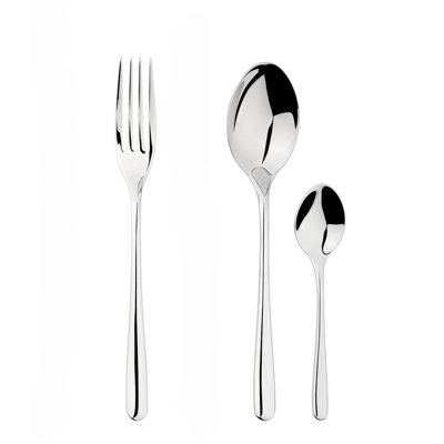 Rackhams Cutlery Sets 18/8 Stainless Steel 32Pc Set Sphere - Chrome - Stainless Steel - Image 4