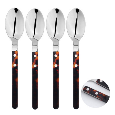 B&Q -  Cutlery Set Stainless Steel 4Pc Teaspoon Set Anydate Resin