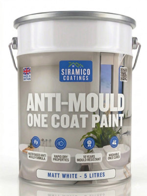 Siramico Coatings Anti-Mould Paint - White / 5L - Image 3