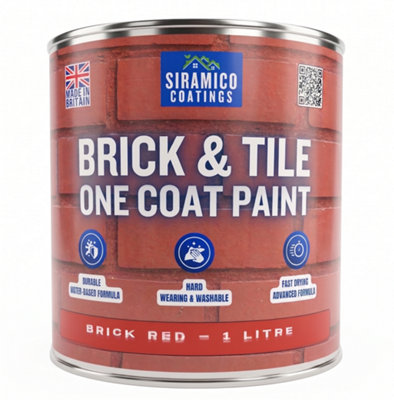 Siramico CoatingsBrick & Tile PaintMattBrick Red1 Litres from B&Q