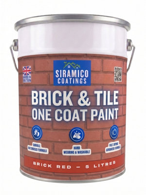 Siramico CoatingsBrick & Tile PaintMattBrick Red5 Litres from B&Q
